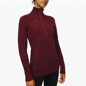 Lululemon Burgundy Summit Stride Sweater